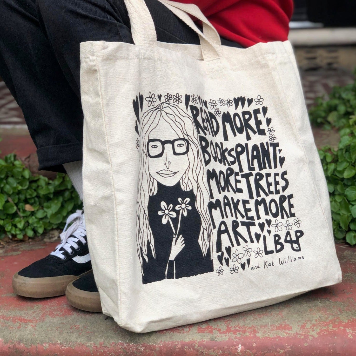 Life Before Plastic x Kat Williams - Premium Organic Cotton Tote Bag - Read More Books